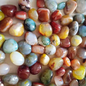 Naturalne kolorowe polerowane kamyki o jakości kamienia onyksowego